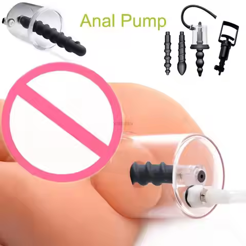 New Manual Vacuum Anal Pump Rosebud Pump Anal Toys for Men Women Powerful Suction Prostate Stimulato
