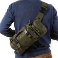 HIJAU ARMY SLING BAG ARMY GREEN KOREAN SLING BAG - ARMY SIDE BAG - ARMY GREEN TACTICAL BAG