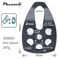 [Phenovo] Fixed Side Rope Pulley Single Sheave Aviation Aluminum Climbing Equipment for Rescue in He