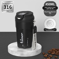 YOULUNMEI | Ly Giữ Nhiệt Inox 316 Đẹp Có Ống Hút Kép