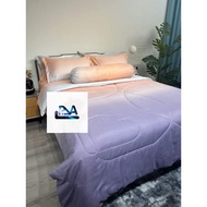 渐变色 Color tune 7in1 set bedsheet with comforter warna cadar