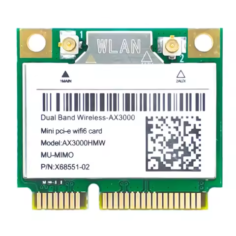 AX200 AX3000HMW Network Card Mini PCI-E WiFi 6 Wireless Adapter 2.4G/5G Bluetooth 5.1 WiFi Card 802.