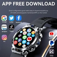 4G LTE Android Smartwatch 1.39" GPS Dual Camera Wifi SIM NFC Rugged 16G-ROM Google Play APP Download IP67 Men Women Smart Watch