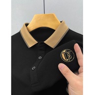 M-5XL Summer Short Sleeve Polo Shirt Fashion Business Plus Size Casual Collar T Shirt Men