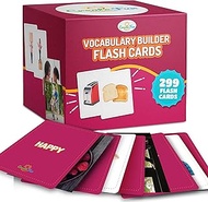 Vocabulary Builder Flash Cards - 299 Educational Photo Cards - Emotions, Go Togethers, Nouns, Opposi