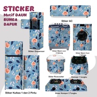 MESIN MATA Sticker Sticker Fridge Stove Washing Machine 1 2 Door Eye Tube Rice Cooker Dispenser Ac Floral motif Kitchen Decoration MG