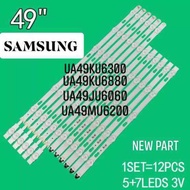 Replacement Part for TV 2pcs LED Backlight Strip for Samsung UN49KU6400G UN49KU6500G UA49MU6500 UA49