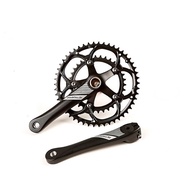 RS Bike Crankset Road Bike Crankset Sprocket Wheel 34-50T Aluminum 16/18 Speed Crankset With BB