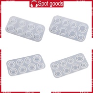 WIN 8 Cavities Resin Ring Silicone Mold for Liquid Clay Crafting Jewelry Making