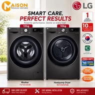 [Combo] LG Inverter Front Load Washer 12KG FV1412S3B + LG Inverter Heatpump Dryer 10kg RH10VHP2B