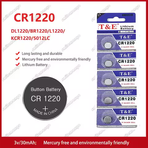 2PCS-50PCS 3V CR1220 Lithium Button Battery BR1220 LM1220 DL1220 CR 1220 L04 5012LC Coin Cell Watch 