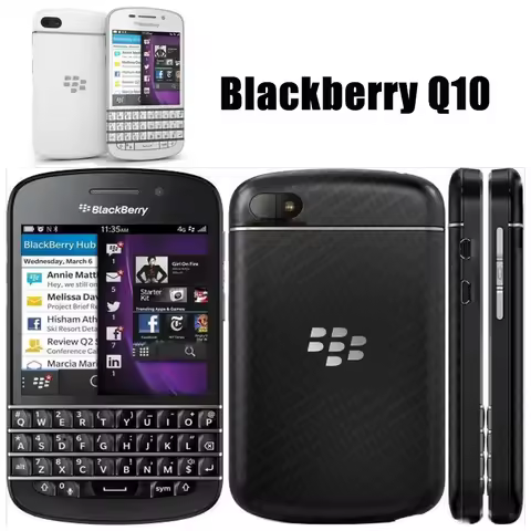 Original Unlocked Blackberry Q10 4G 3.1" Mobile Phone 2GB RAM 16GB ROM 8MP QWERTY Keyboard Dual Core