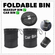 MAKEUP BIN FOLDABLE MAKEUP BIN CAR BIN STORAGE FOLDABLE BIN STORAGE MINI DUSTBIN PORTABLE BIN