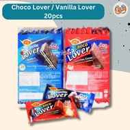 WF Win2 Choco Lover / Vanilla Lover Sandwich Crackers 3+2 Layer Crackers  ( 20pcs ) Halal