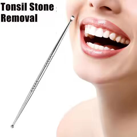 1Pc Tonsil Stone Removal Ear Wax Remover Tool Steel Remover Mouth Cleaning Care Tools Tonsil Stone R