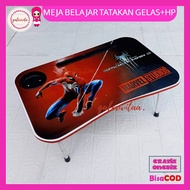 Meja Belajar Anak Lipat Spiderman / Meja Lipat Kayu Karakter Anak / Meja Laptop / Meja Belajar Lipat