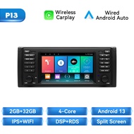 PGGPEY 7 Zoll Kabellloses Carplay Autoradio Multimedia Für BMW E39 5er X5 E53 M5 2009-2013 Android 1