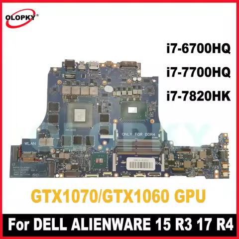 BAP10 LA-D751P for DELL ALIENWARE 15 R3 17 R4 Laptop Motherboard with i7-6700HQ i7-7700HQ i7-7820HK