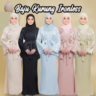 Baju Kurung Ironless Kurung Baju Kurung Moden Muslimah kurung kedah Wuduk Friendly Women Fashion Premium Satin Kurung