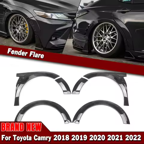YOFER Wheel Fender Flares Trim Wide Body Arch Eyebrow Cover Brow Mudguard Fairing For Toyota Camry S