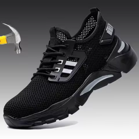 Safety Shoes Work Shoes Steel Toe Men Puncture-protective Work Boots Indestructible Safety Lightweig