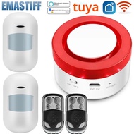 WiFi Tuya Home ALARM System 120DB ไร้สาย WIFI ไซเรน 433MHz Burglar Security ALARM Smart Life APP ควบ
