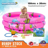 [READYSTOCK]  Large 3 Ring Inflatable Swimming Pool & Family  Swimming Pool Indoor Kolam Renang Buda