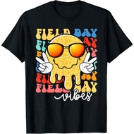 Field Day Vibes Smile Face Teacher Happy Field Day 2025 T-Shirt