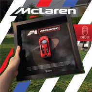 MCLAREN F1 FRAMED - AYRTON SENNA F1 RACING CAR. MCLAREN F1 DIECAST CAR COLLECTION DECORATION DISPLAY