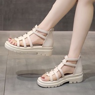 Height increasing sandals for women spring and summer new style high heel sandals thick sole soft so