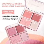 4-panel blush palette with Judydoll sponge Judydoll blush