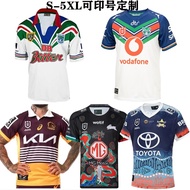 2022 NRL rabbit native version of blue jeans on wild warriors retro version short-sleeved clothes male football clothes