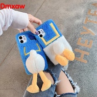 Cute Plush Phone Case Samsung Galaxy S20 Fan Edition Plus Note 20 Ultra 10 Plus Note 10 S10 Lite 2020 Note 9 8 5 Warm Case Donald Duck Carton Case