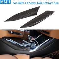 For BMW 3 4 Series G20 G28 G22 G26 M3 G80 M4 G82 Real Dry Carbon Fiber Gear Shift Panel Accessories