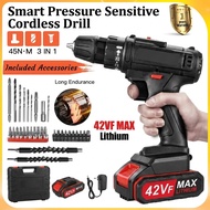 ⚡SG Next Day Delivery⚡Cordless 42V Electric Drill Rechargeable Screwdriver Power Tool Kit for Wood M