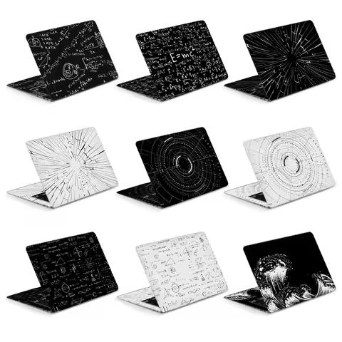 Black Cover Laptop Skin Stickers Notebook Film Vinyl Sticker 12"13"14"15.6"17"for HP/Macbook/Acer/Ms