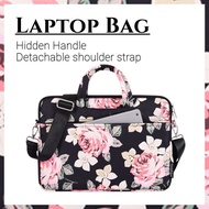 GP3 Laptop Bag Waterproof Shoulder bag Handbag Briefcase Floral Pattern Pouch 13-15 inches for Table