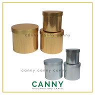 GIFT BOX SURPRISE BOX / GOLD SILVER BOX / TALL ROUND BOX (KOD 6858)