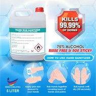 hand sanitizer/ hand rub 75% alcohol 5L