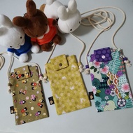 [Handmade in SIN] Handphone Pouch with adjustable long sling strap \ Crossbody Bag Pouch