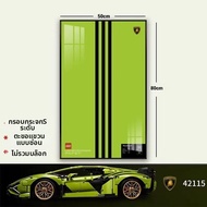 รูปภาพกรอบงานศิลปะรถโมเดลการ์ตูนแบบติดผนังสำหรับงานแสดงรถโมเดล Ferrari F1 Formula Racing ของ Lego 42