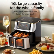 10L Large Capacity air fryer Household Stainless Steel Smart air fryer Multifunctional Video Electri