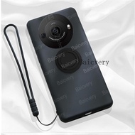 Sharp Aquos R8 Pro SH-51D Case Fashion TPU Soft Silicon Metal Finger Ring Holder Cover Shockproof Pr