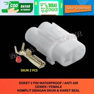 2 PIN FEMALE WATERPROOF SOCKET - CONNECTOR - SOCKET - SOCKET - CABLE SOCKET - CABLE SOCKET - CONNECT