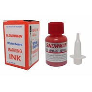 Snowman Refill Ink Isi Tinta Spidol Whiteboard Dapat Dihapus 20 ml - Merah [1 Pack/12 Pcs]