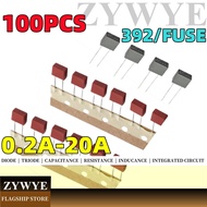 100pcs Fuse 392 Fuse T2A 250V Square Fuse Fuse T1A T3A 3.15A 5A 500MA Fuse
