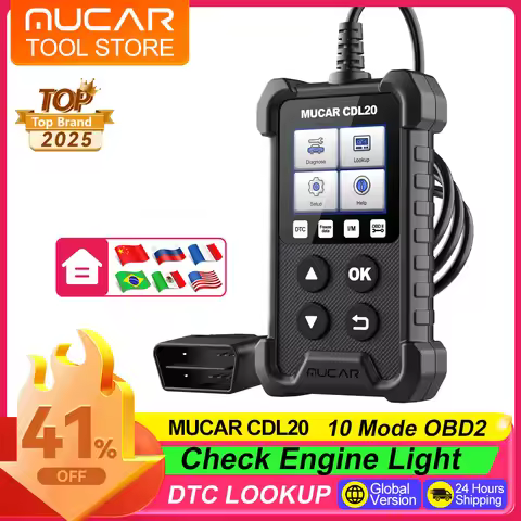 MUCAR CDL20 OBD2 Scanner Automotive Code Reader for Check Engine Light DTC Lookup O2 Sensor Scan Too