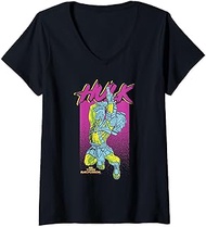 Thor Ragnarok Hulk Retro Colorful Portrait V-Neck T-Shirt
