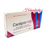 Cardiprin 100 Tabs 90s (EXP: 10/24) Aspirin 100mg Glycine 45mg