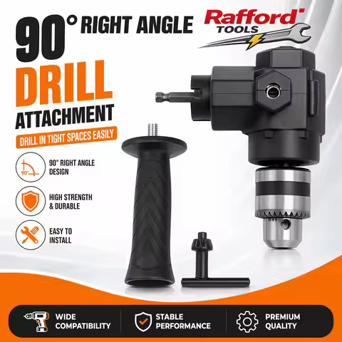 RaffordDrill Bit Right Angle Elbow, 90 Degree Drill Attachment Professional Right Angle Drill Bit Ad